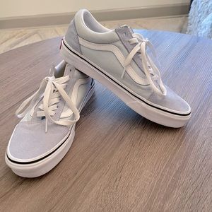 Vans Old Skool Skate Shoe - Two Tone Light Blue - EUC - Size 7.5